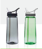 22 OZ. SPORTS WATER BOTTLE WITH STRAW